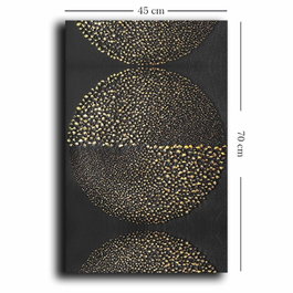 Wallity Cuadro Decorativo sobre Lienzo 45 x 70 cm Dorado, Blanco y Negro